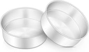 Set di 2 forme a cerchio per torta in acciaio inossidabile, 16 cm – ideale per compleanni, matrimoni e Natale