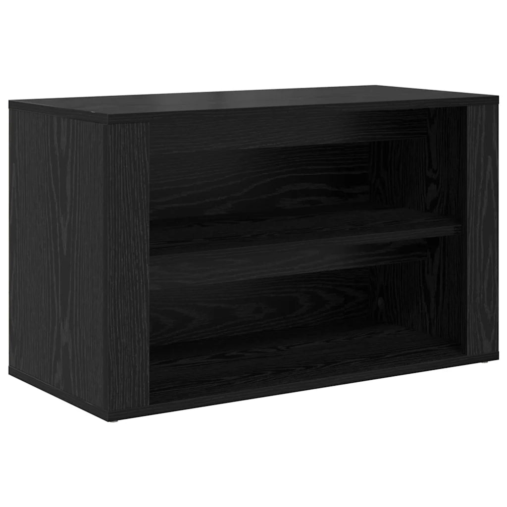 Scarpiera | Mobile per scarpe Rovere nero 75 x 35 x 45 cm Legno multistrato