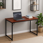 Scrivania Tavolo Porta PC Design Industriale Legno Metallo 120x60 Casa Ufficio