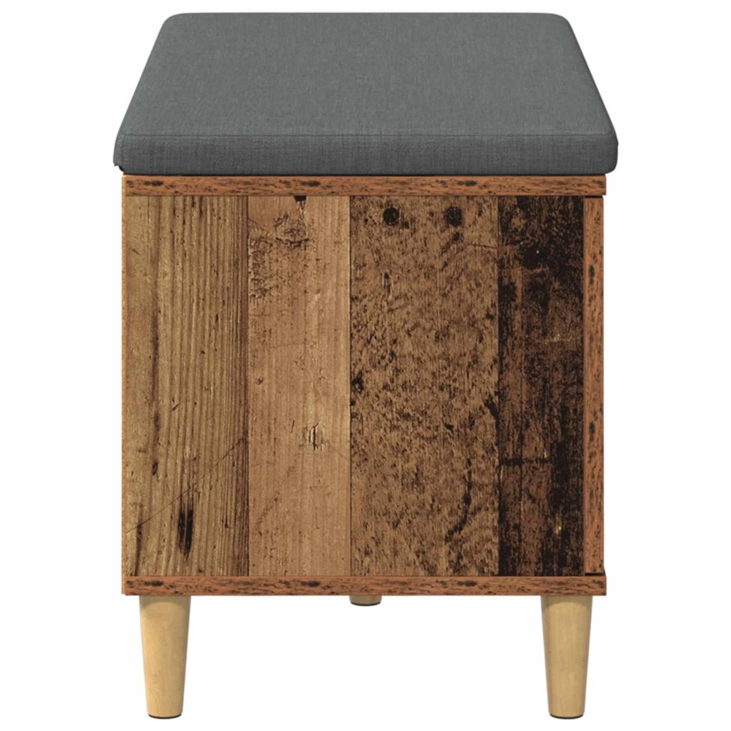 Panca per ingresso con cuscino Legno vecchio 80 x 38 x 46 cm