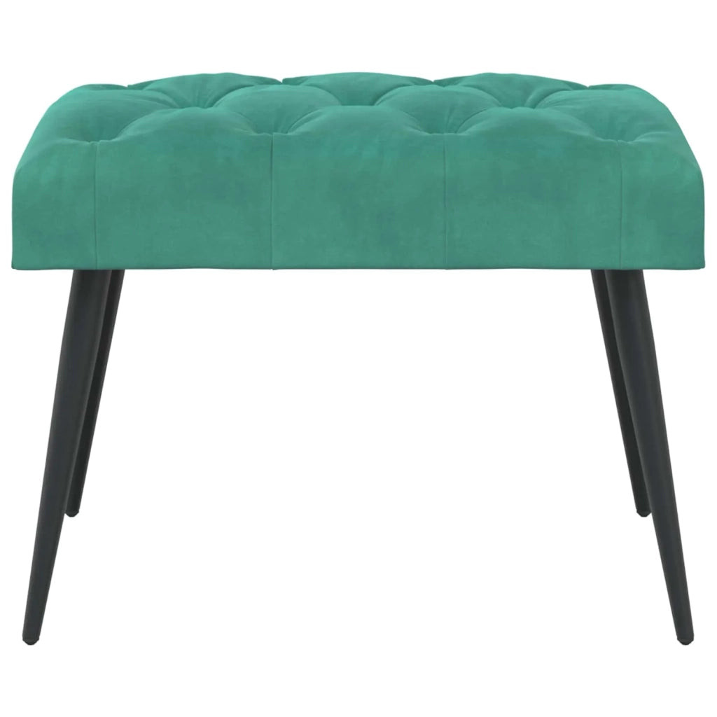 Panchina con bottoni imbottiti Turchese 60 x 40 x 45 cm Velluto 42038553