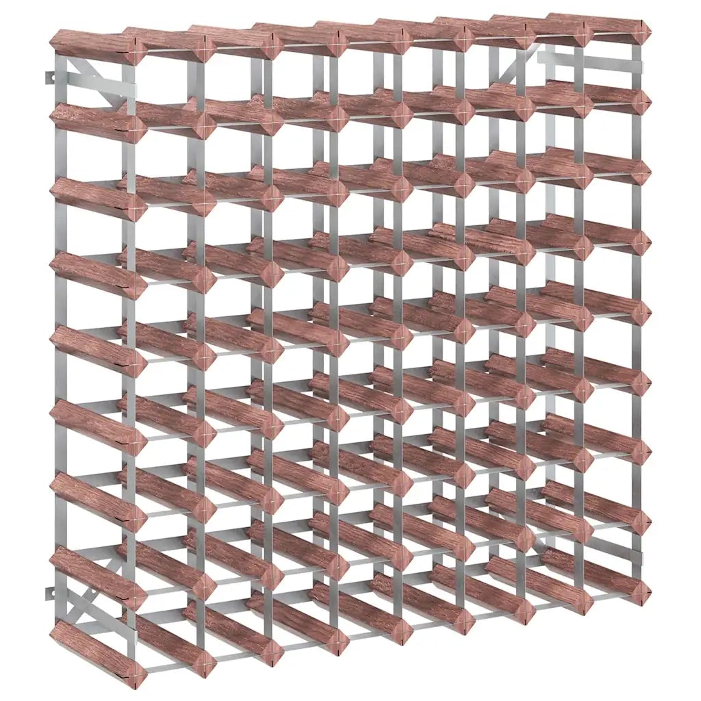 Portabottiglie per 72 Bottiglie Legno Massello di Pino Marrone