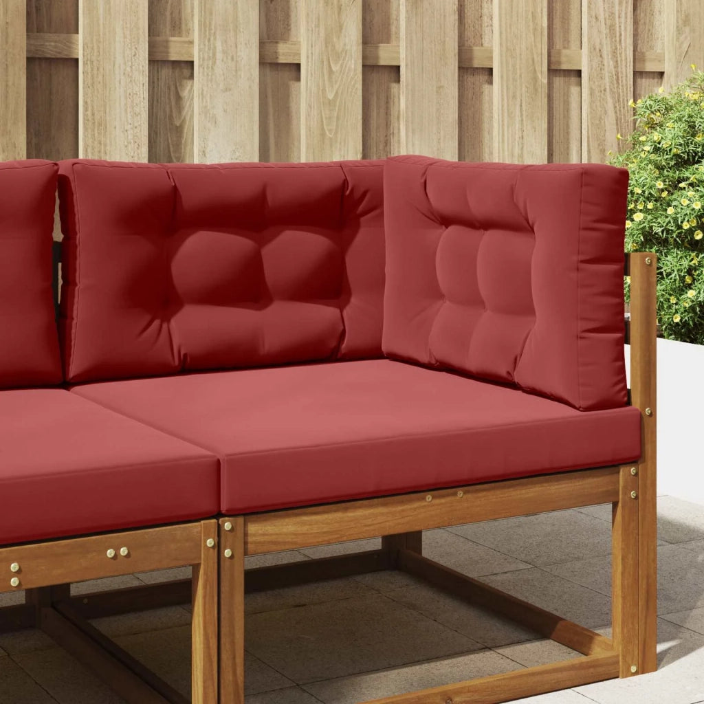 Cuscino per divano da esterno 3 pcs Rosso vino Poliestere
