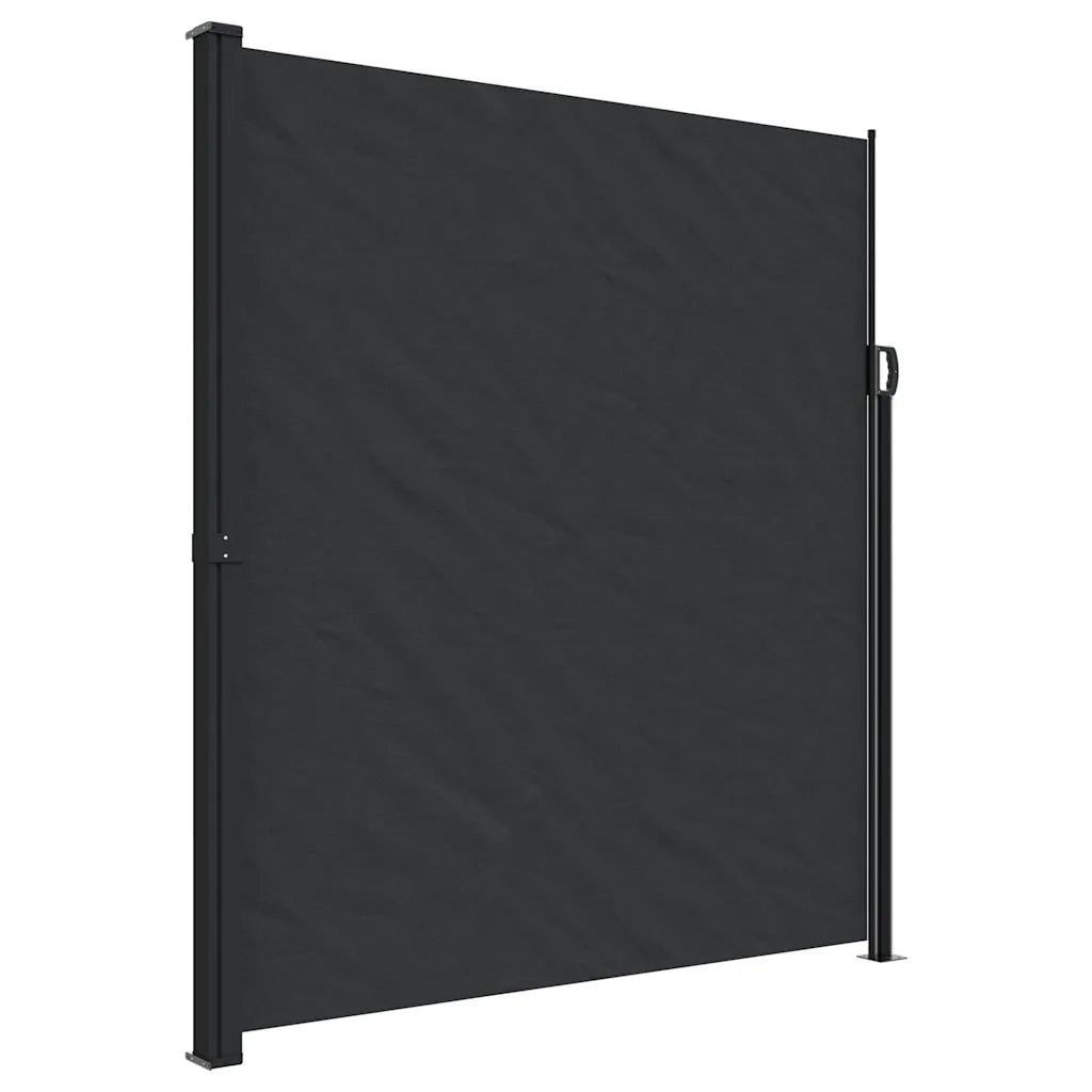 Tenda da Sole Laterale Retrattile Nera 220x600 cm