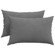 Cuscini da Divano 2 pz | Cuscini per sedie Grigio scuro 60 x 40 cm Tessuto