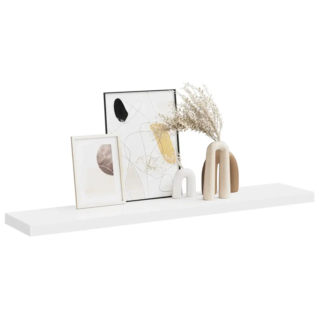 Scaffale a Parete Bianco 120x23,5x3,8 cm in MDF 323820