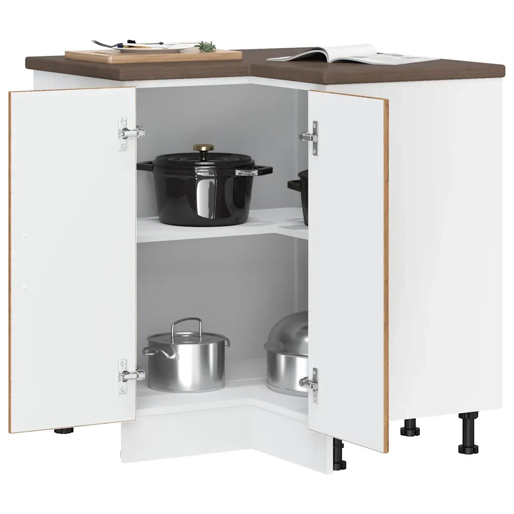 Mobile Base ad Angolo Cucina Lucca Legno Antico in Truciolato 853755
