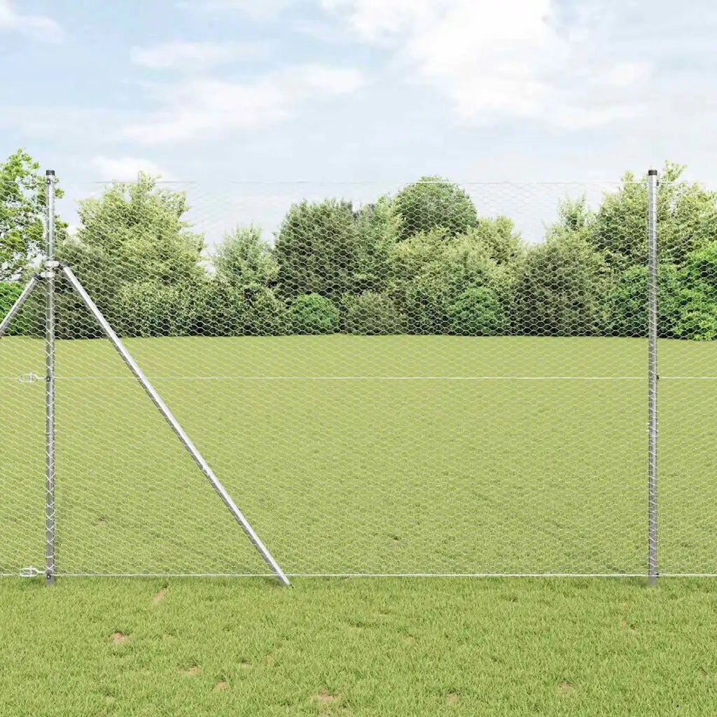 Palo della recinzione Argento 50 x 1,5 m (maglia da 25 mm)