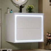 Mobile bagno sospeso 60x46x50 cm con lavabo integrato e illuminazione a sensore radar
