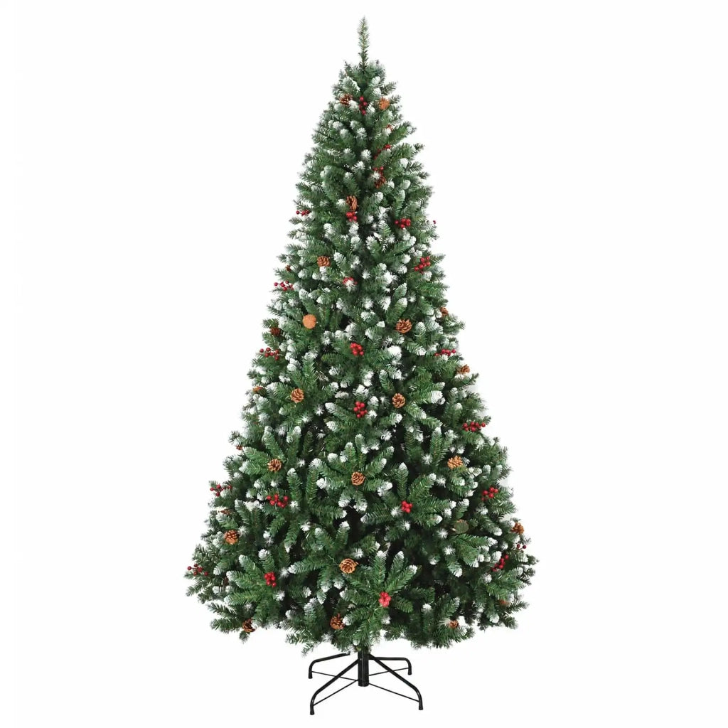Albero di Natale artificiale verde con palline 210 cm 300 LED 3466738