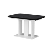 Vicco Tavolo da pranzo Estensibile Nero/bianco 120/160 x 80 cm 2 parti