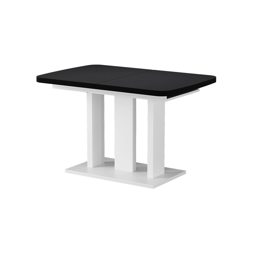 Vicco Tavolo da pranzo Estensibile Nero/bianco 120/160 x 80 cm 2 parti