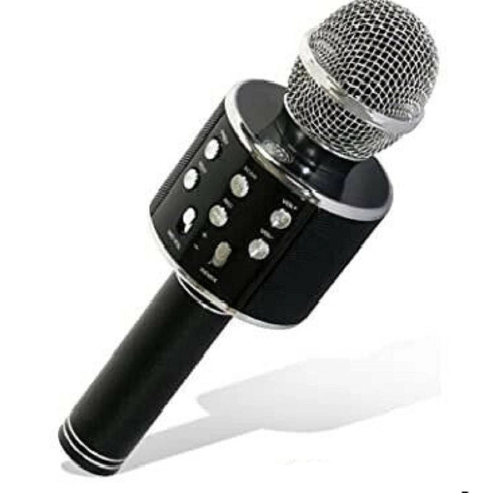 Trade Shop - Microfono Altoparlante Bluethoot Wireless Con Speaker Karaoke Maxtech Mic-06 -