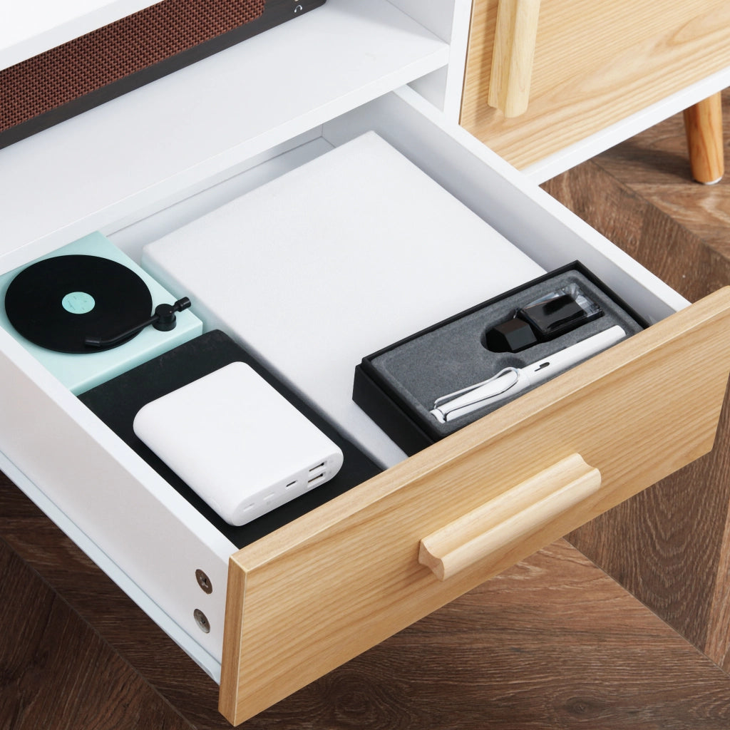 Mobile TV con cassetto e ante ¨C zephmum ¨C 120x37x45,5 cm