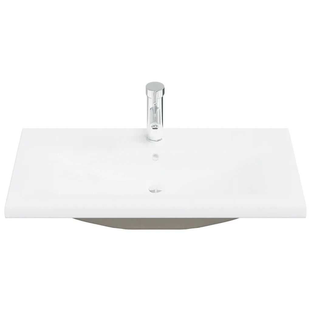 vidaXL Set Mobili da Bagno 2 pz in Ceramica e Legno Multistrato