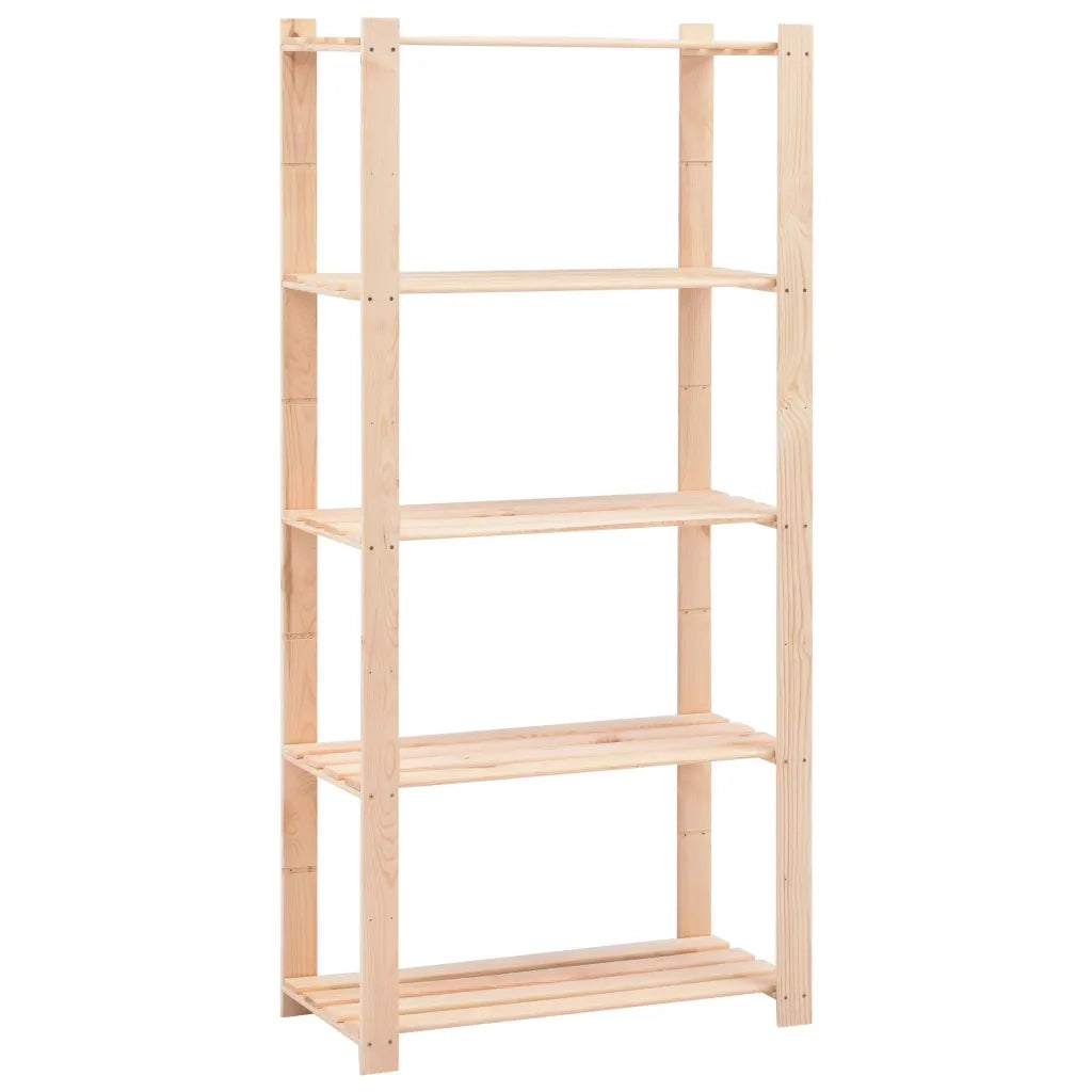 Scaffali a 5 Livelli 3 pz 80x38x170 cm Massello Pino 250 kg cod mxl 53438