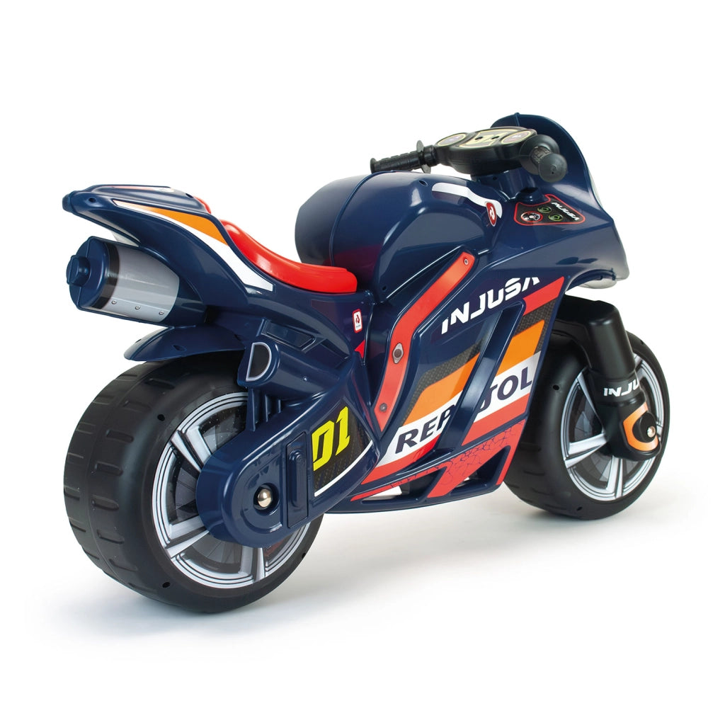 Moto Cavalcabile per Bambini Winner Repsol Stile Racing Senza Pedali Blu