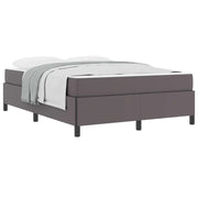 Letto matrimoniale | Letto per adulti | Struttura del letto con materasso Grigio 140 x 190 cm Tessuto