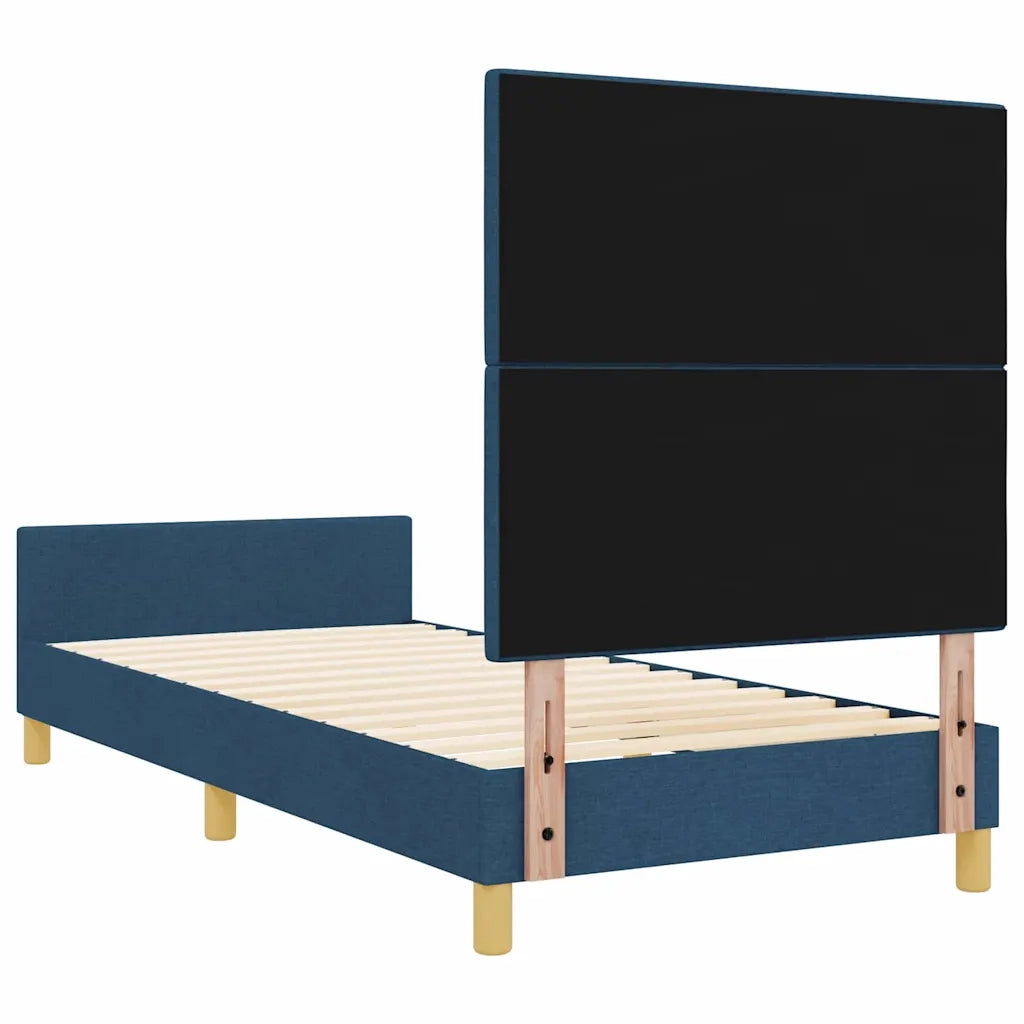 Struttura del letto con testiera-Giroletto Blu 100 x 200 cm Tessuto 968546