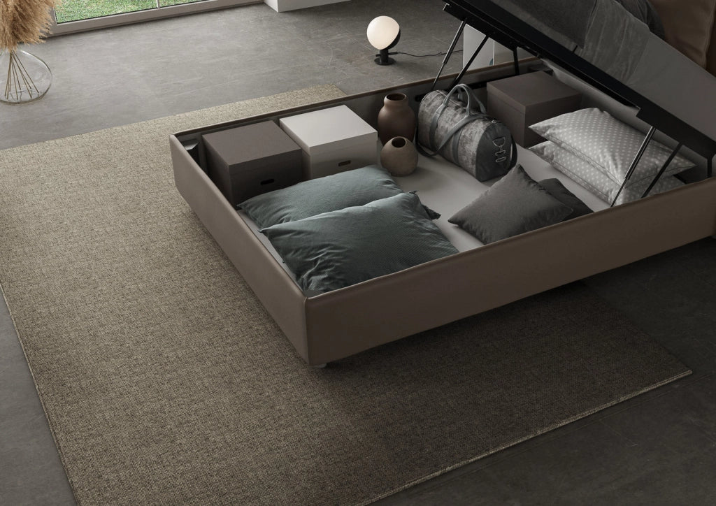 Letto 1 Piazza e Mezzo 120x210 cm Senza Rete Agueda Cappuccino