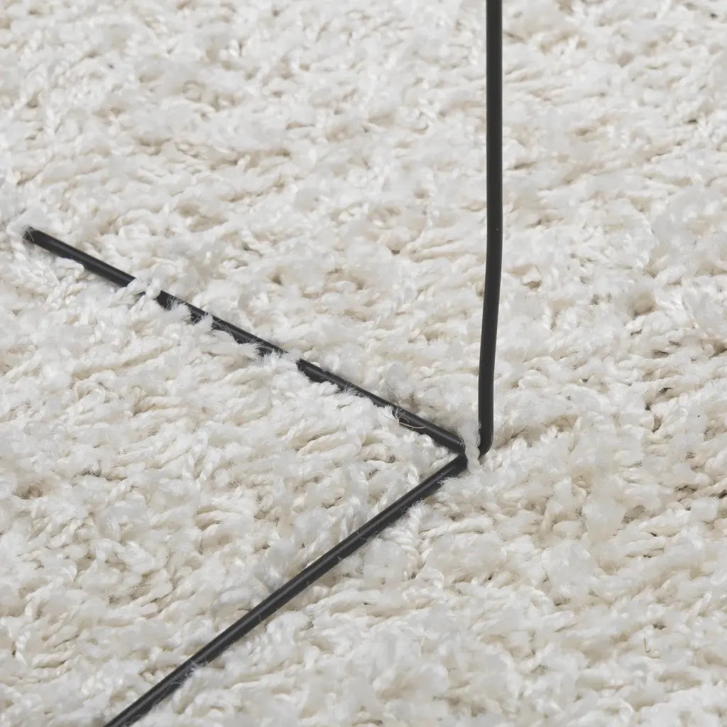 Tappeto Shaggy PAMPLONA a Pelo Lungo Moderno Crema 120x170 cm 375234