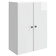 Mobiletto a muro Bianco Lucido 66 x 34,5 x 90 cm