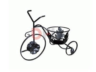 PORTAVASO BICICLETTA IN FERRO BATTUTO UN POSTO CM. 52X26X45H