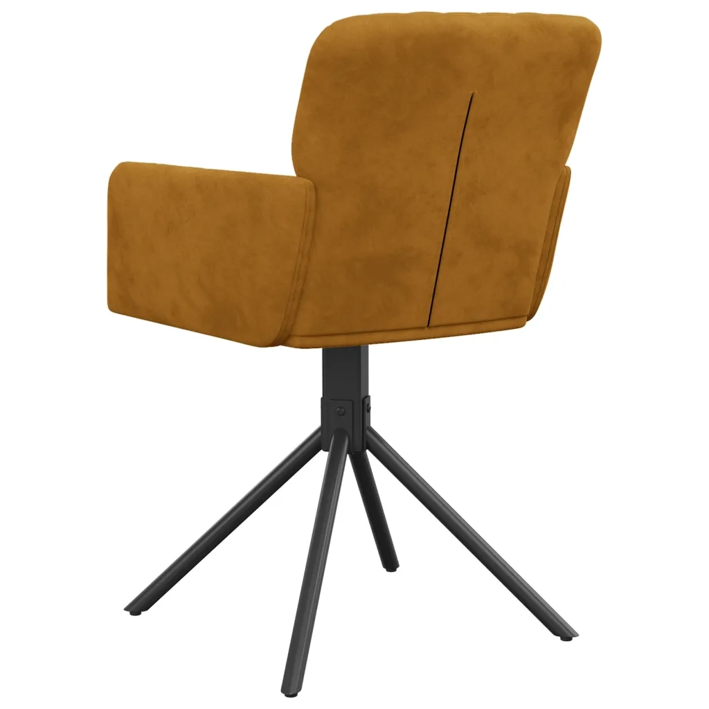 Sedie da Pranzo Girevoli 2 pz Marroni in Velluto cod mxl 7894