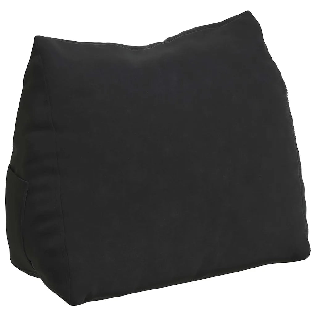 Cuscino per Schiena Nero 45 x 20 x 35 cm Tessuto in Cords