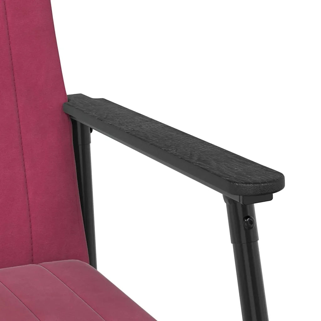Poltrona | Sedia Relax Rosso Vino 59 x 75 x 78 cm Velluto