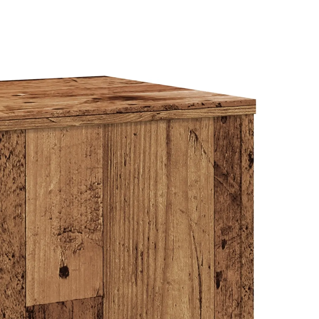 vidaXL Supporti per Piante 2 pz Legno Vecchio 33x33x100 cm Multistrato