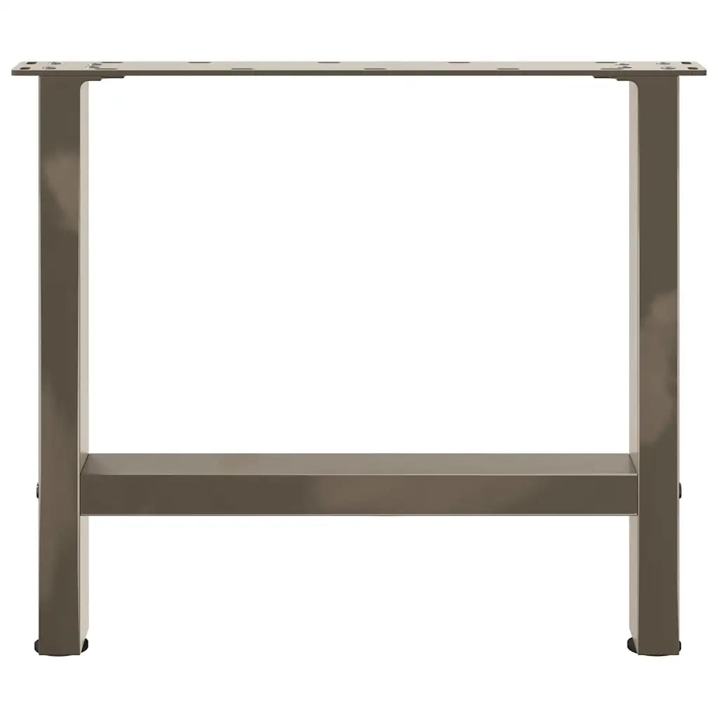 Gambe per Tavolino da Caffè in Acciaio Naturale 2 pz 60x(42-43) cm Acciaio 4013287