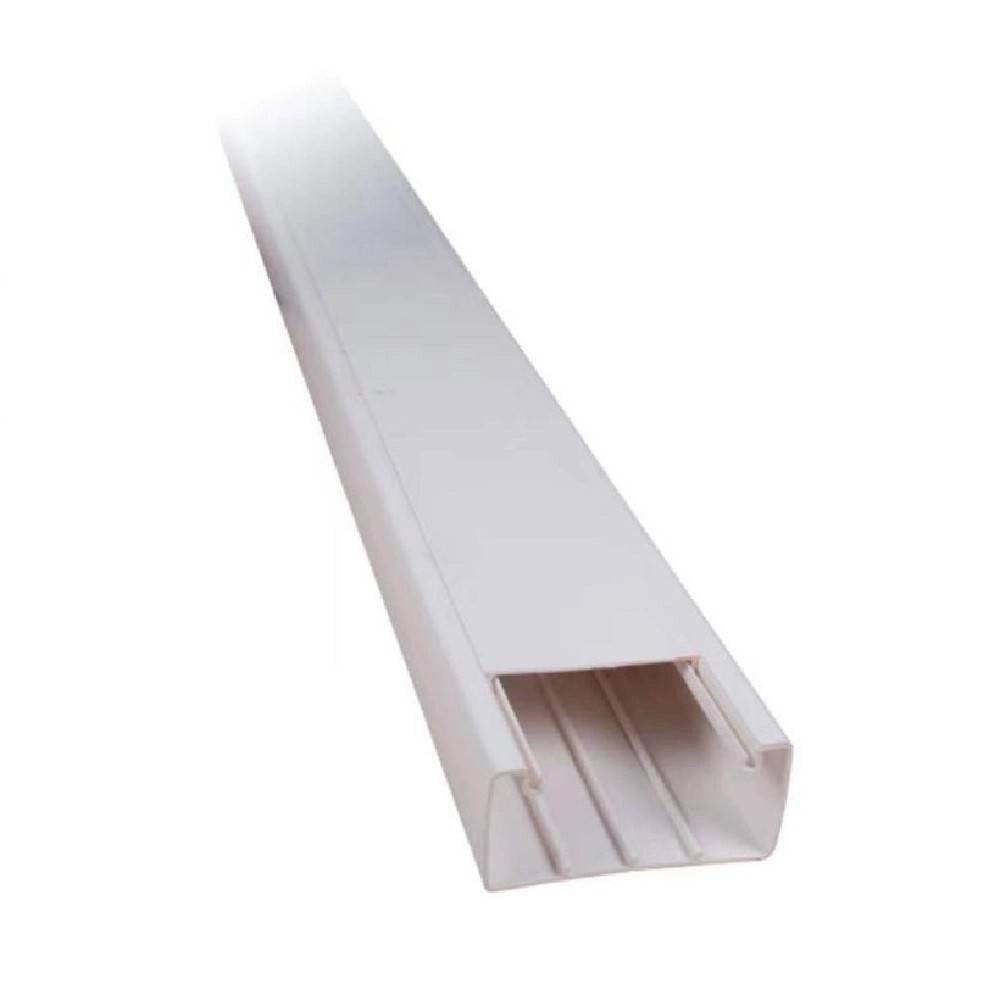 Trade Shop - Set 2 Canalina Passacavi In Plastica 2 Metri 12 X 12 Mm Autoadesiva Ct2 5621212a -