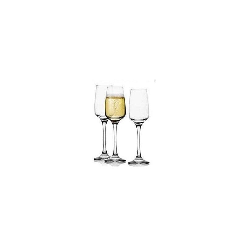 SET 6 CALICI PARSIFAL FLUTE IN VETRO DA 230CC