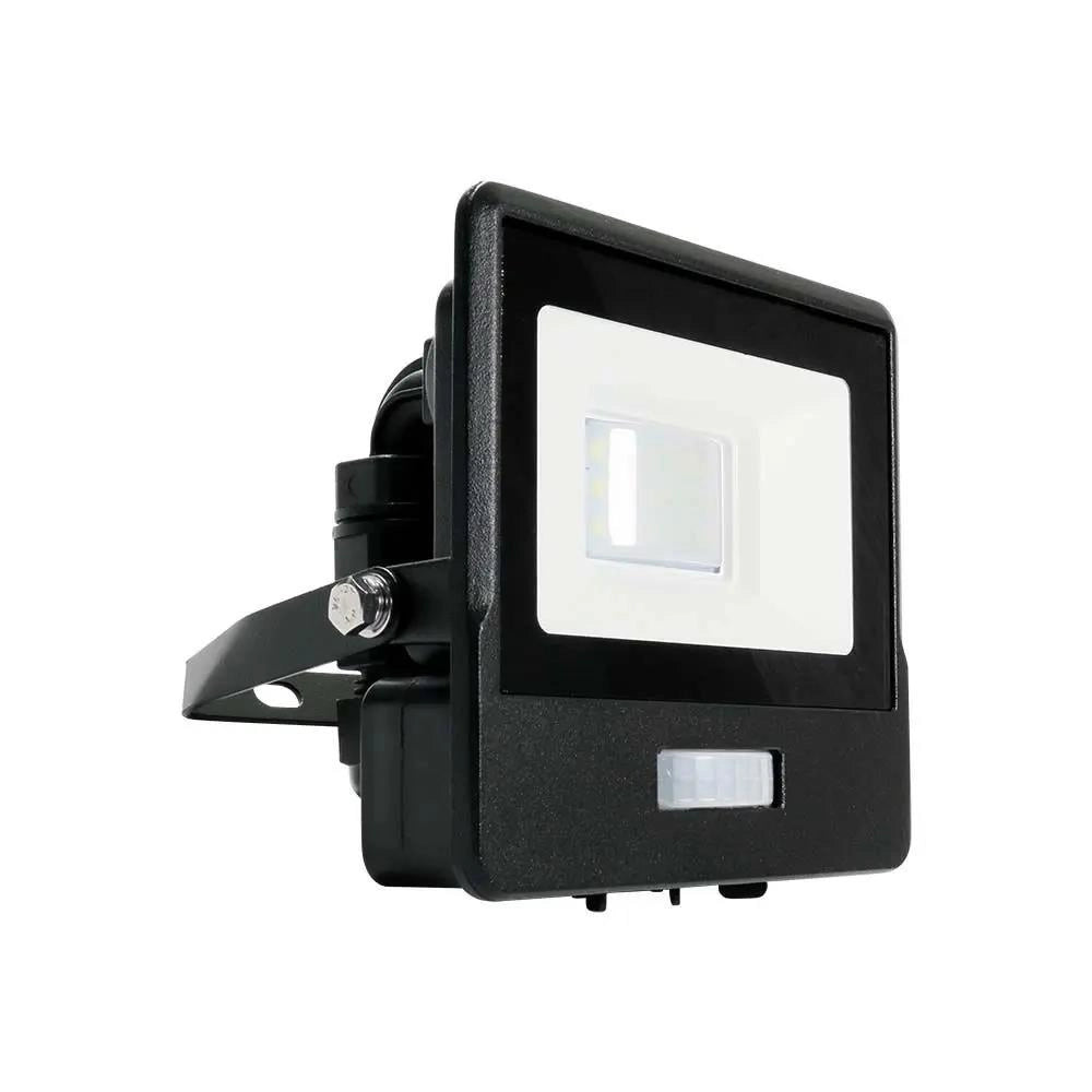 Faro LED V-TAC VT-118S 10W sensore nero 3000K 735lm