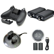 Trade Shop - 2x Batteria Ricaricabile + Di Ricarica Dock Stazione Per Xbox One Joystick -