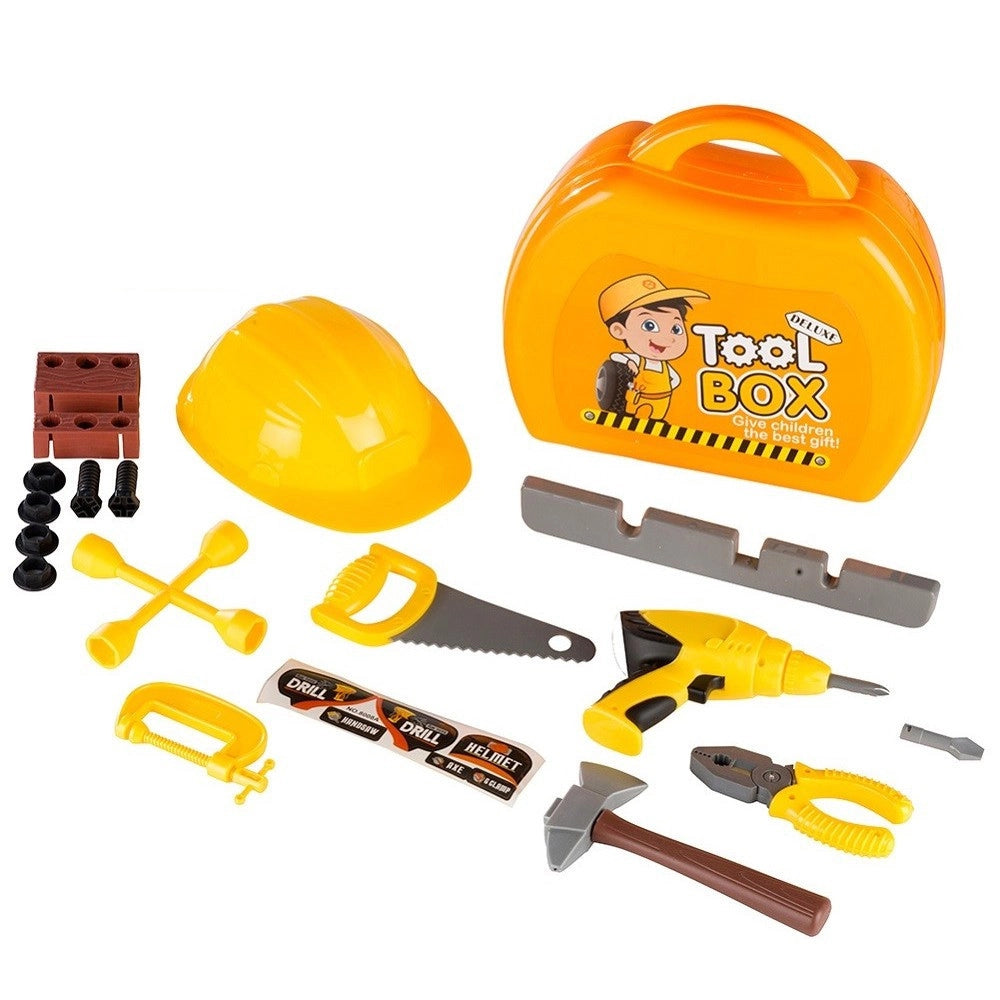 Trade Shop - Attrezzi Ferramenta Fai Da Te Per Bambini Con Scatola Toolbox Playset -