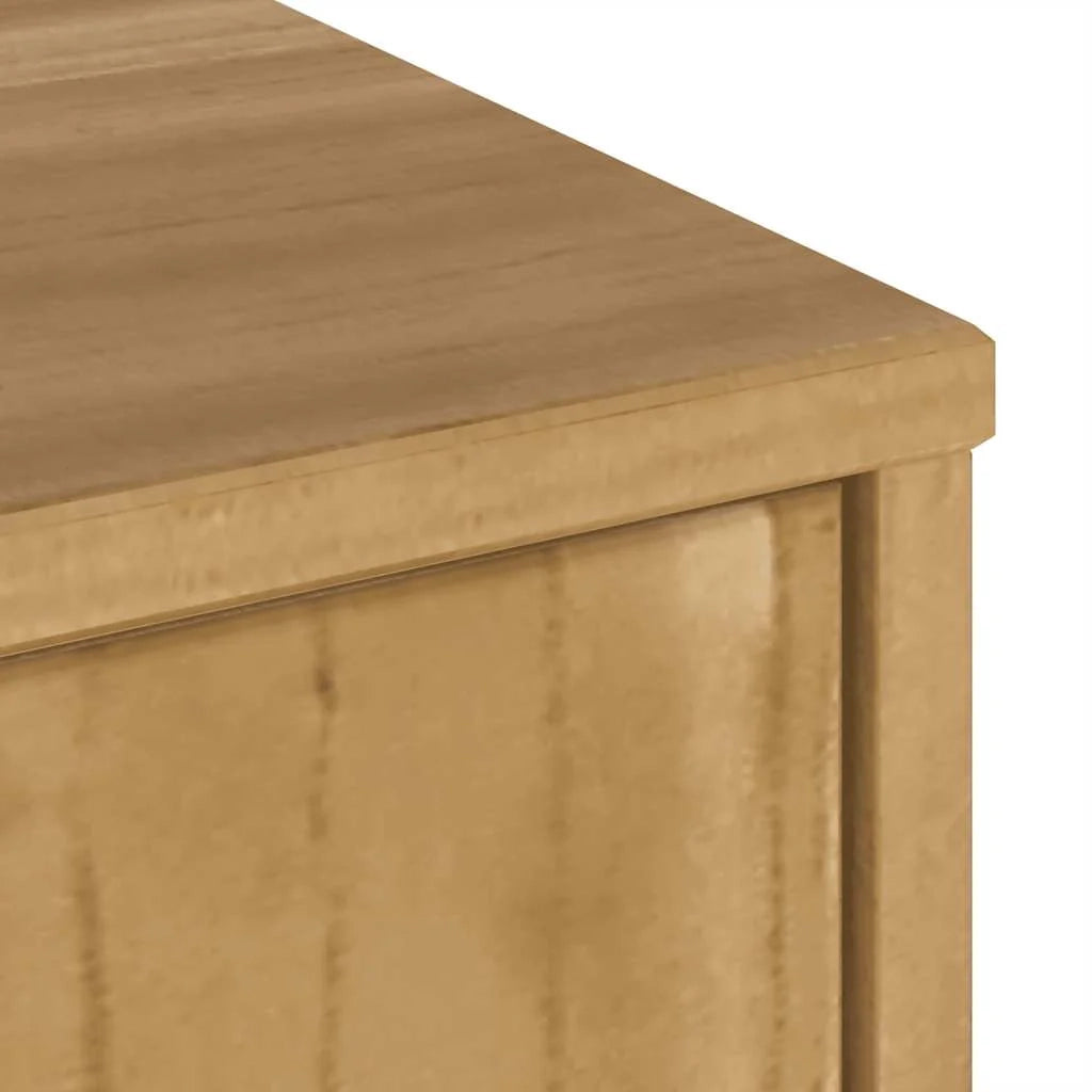 Mobile porta TV con pratico cassetto portaoggetti 79 x 24 x 40 cm stile rustico legno di pino massiccio 02_0058052