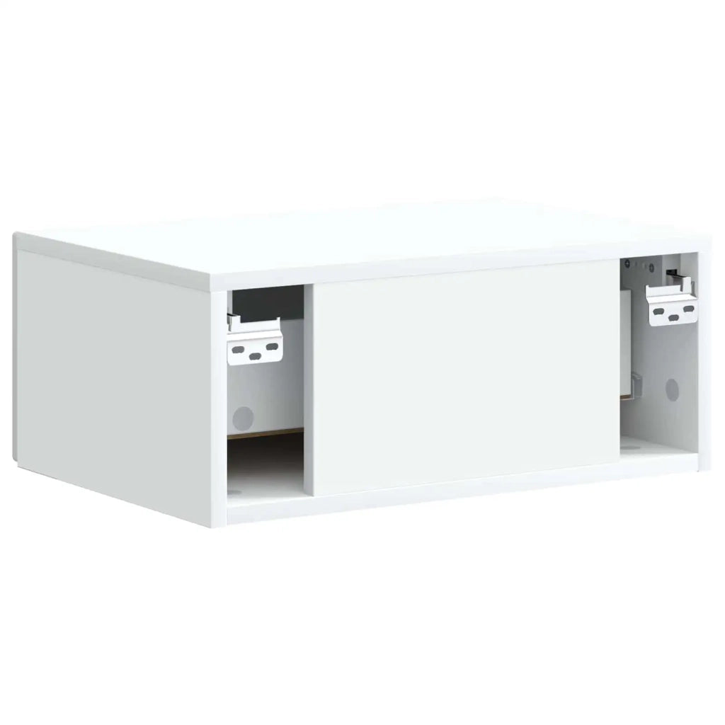 Mobiletto da notte a muro con cassetto Bianco 49 x 34,5 x 20 cm 898955