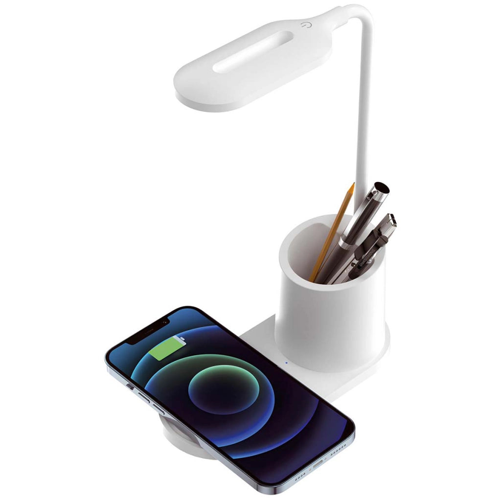 Lampada da Scrivania LED 3 Toni con Ricarica a Induzione 10W Bianco Platinet