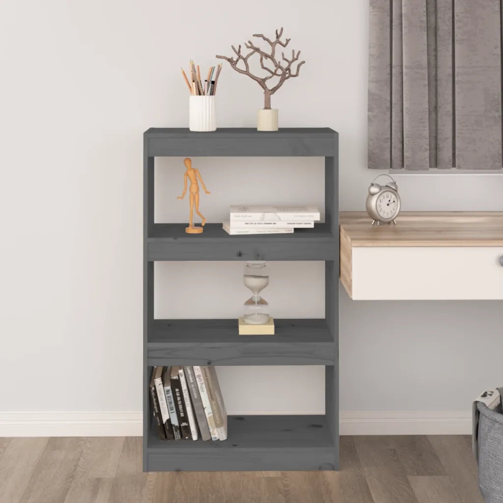 Libreria/Divisorio Grigio 60x30x103,5 cm in Massello di Pino cod mxl 6891