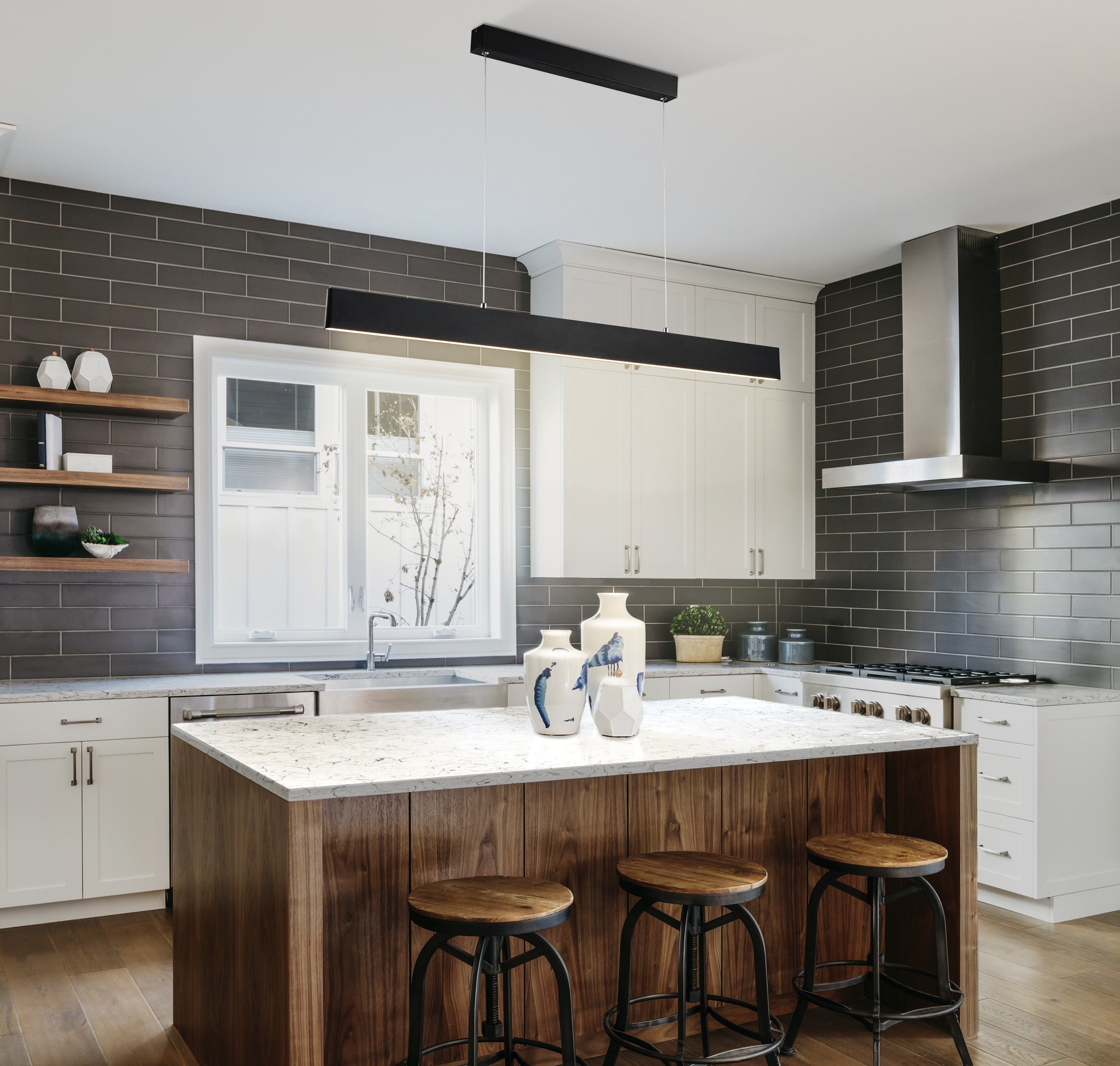 Lampada pendente Pendant in Metallo Step Bianco