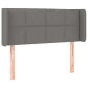Testiera | Testata ad Orecchio Grigio Scuro 103x16x78/88 cm in Tessuto