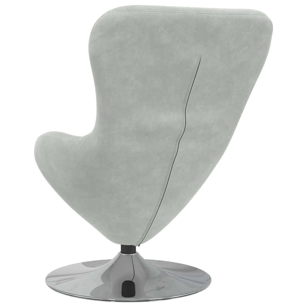 Divano Sedia-Poltrona uovo Grigio chiaro Velluto