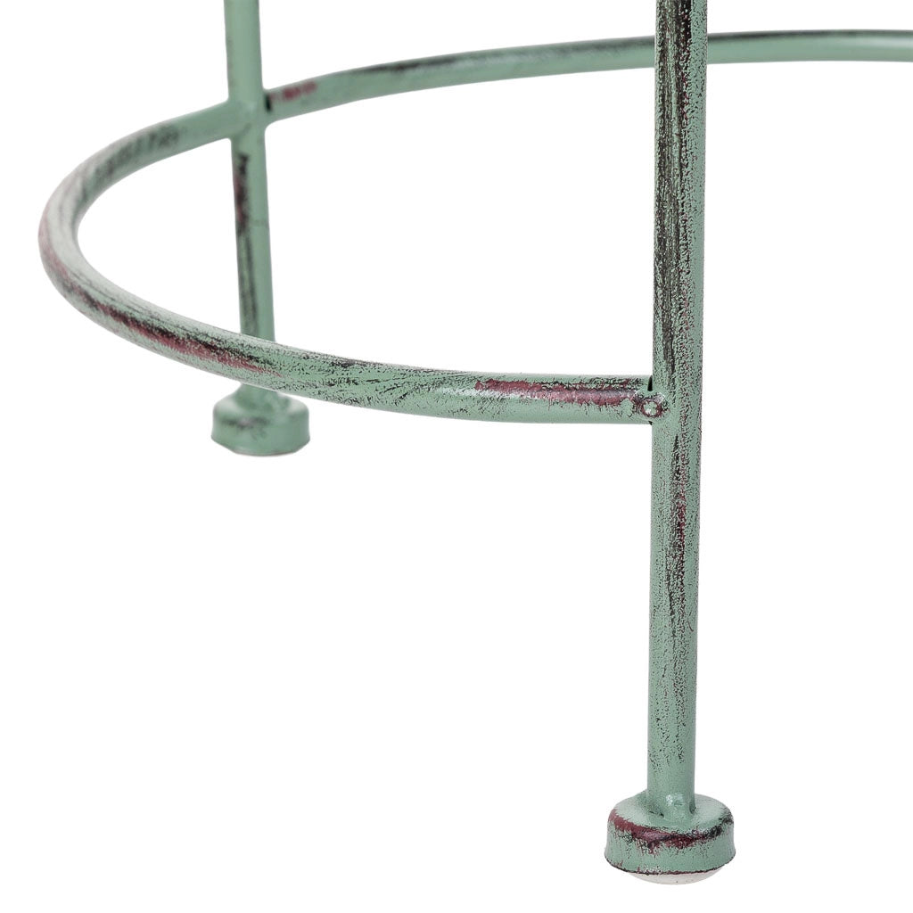 Supporto vasi verde 3 pezzi 28x28x40-24x24x34-20x20x30h cm