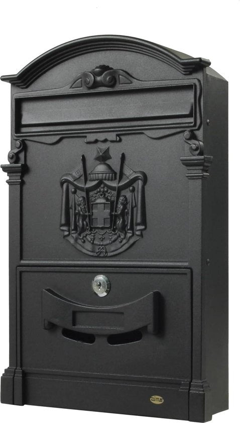 Biblioteca per esterni - per muri o cancelli - 405 x 255 x 85 cm - alluminio - nero opaco - inclusi viti