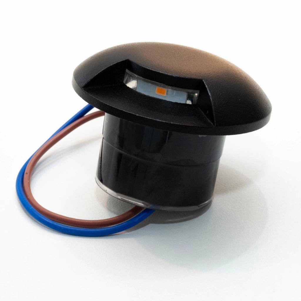 Mini faretto calpestabile nero incasso luce radente IP67 LED 1W singola finestra basso consumo segnapassi giardino viale 230V 4000K