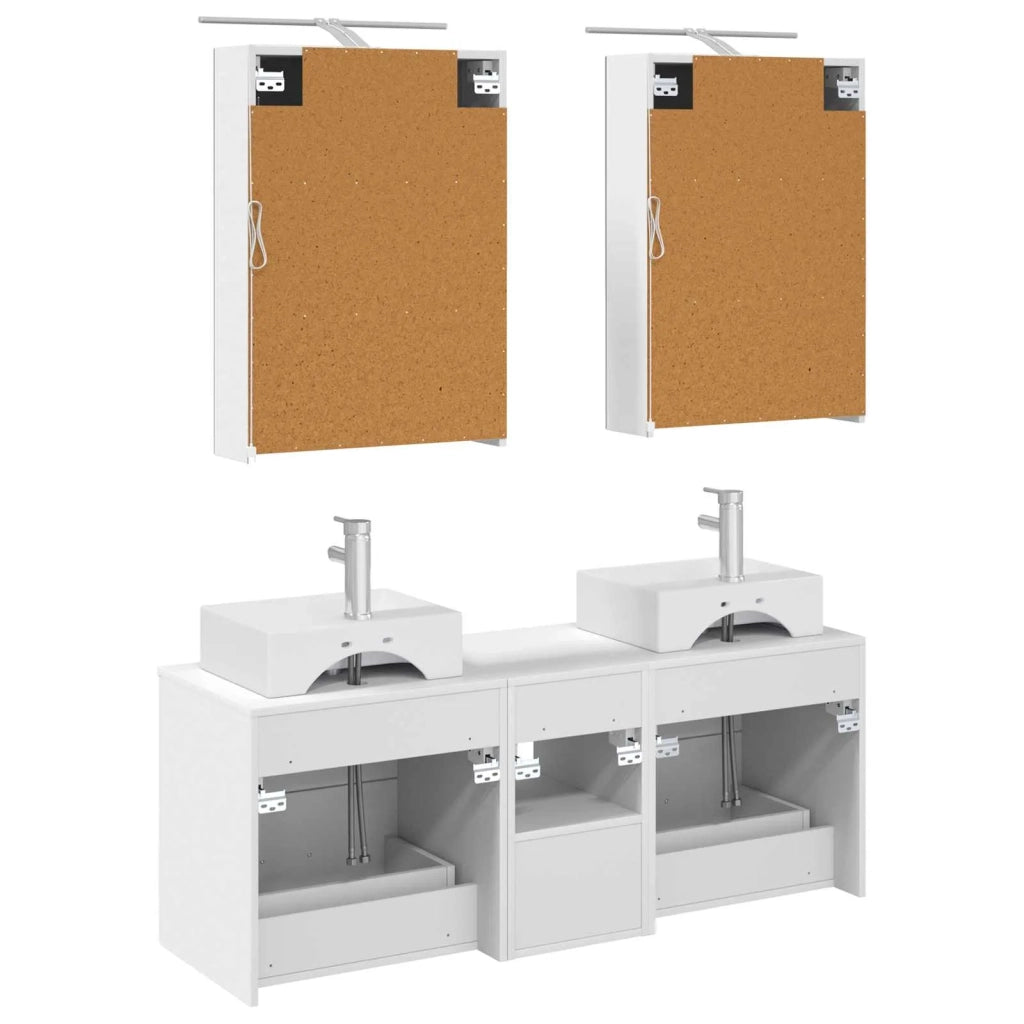 Set di mobili per il bagno 5 pcs Bianco 3406791