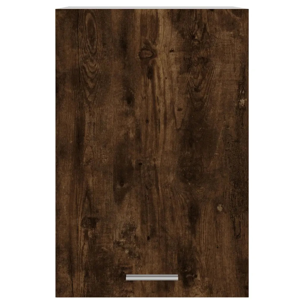 Pensile da cucina a parete in stile moderno con 2 ripiani 39,5 x 31 x 60 cm realizzato in legno composito di rovere affumicato 02_0048532