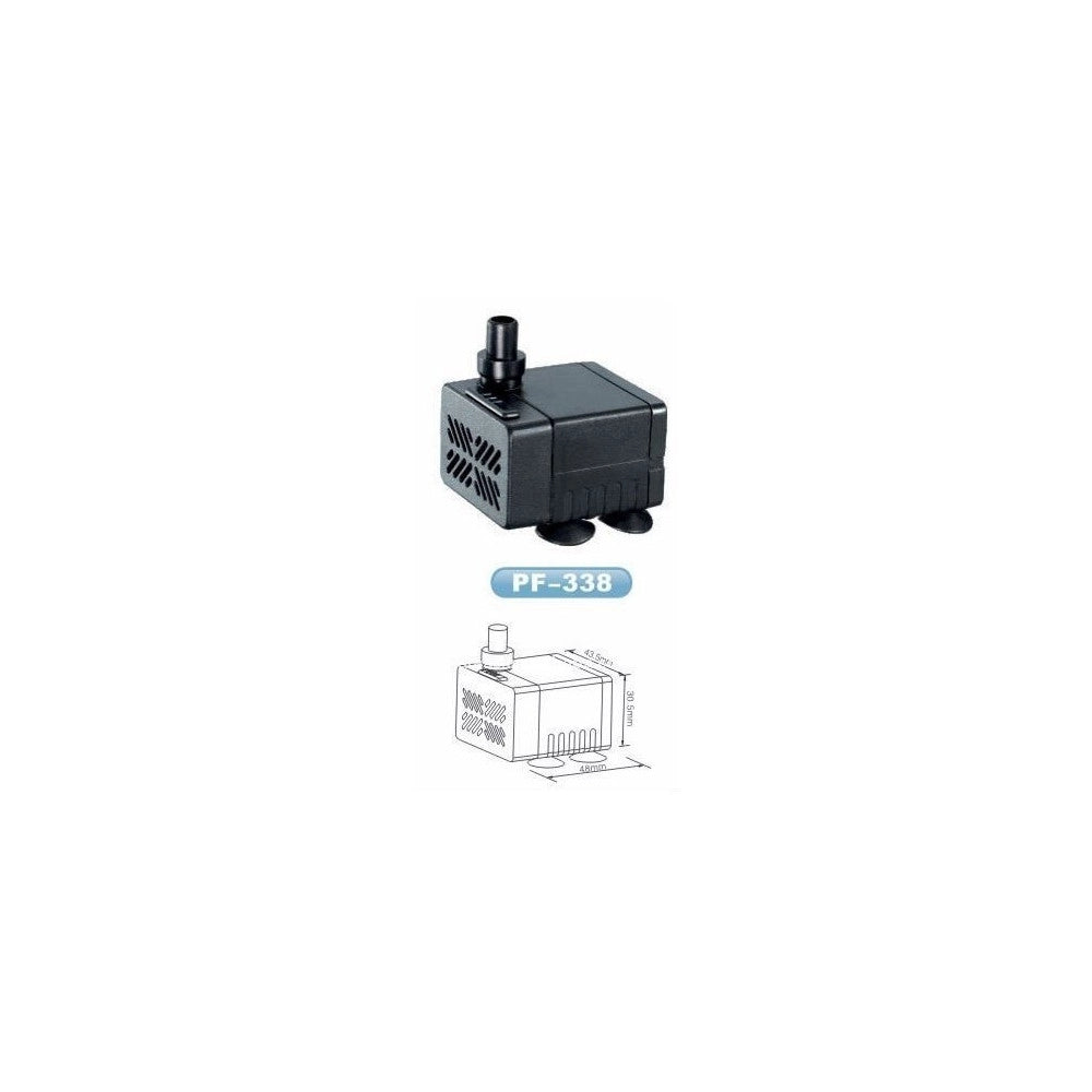 Trade Shop - Filtro Per Riciclo Acqua 5w 300 L/h Pompa Sommersa Per Acquario Stagno Pf-338 -